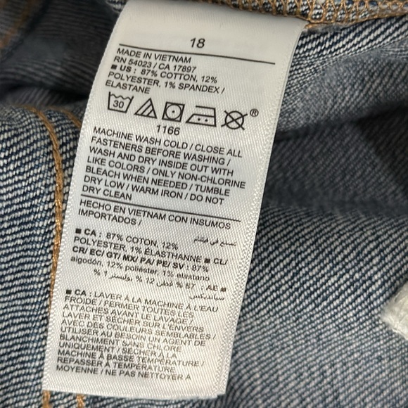 Old Navy Blue High Rise OG Straight Secret Smooth Pockets Plus 3” Shorts Size 18 - Picture 8 of 8